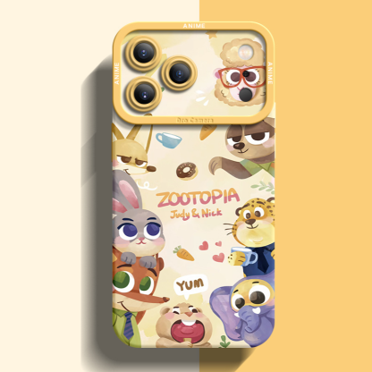 動物方城市液態矽膠全包防摔軟殼