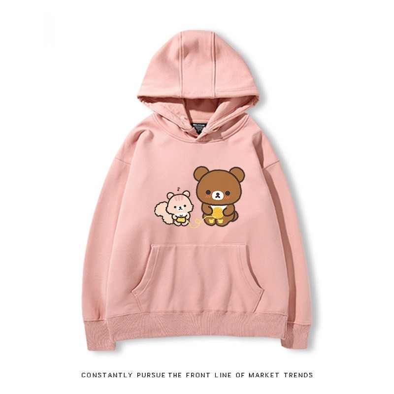 拉拉熊 秋冬新款 親子情侶裝連帽衛衣