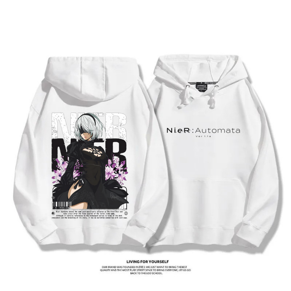 尼爾自動人形 秋冬新款 親子情侶裝連帽衛衣