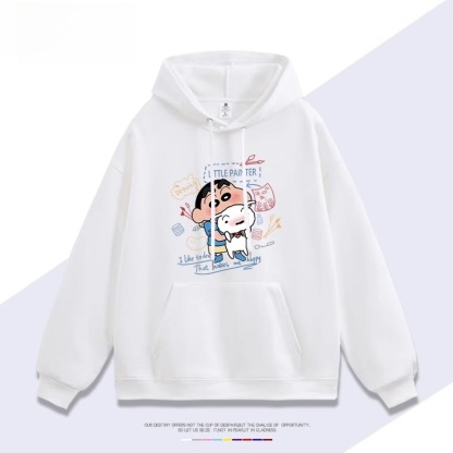 蠟筆小新 聯名衛衣2025秋冬新款 親子情侶裝連帽衛衣