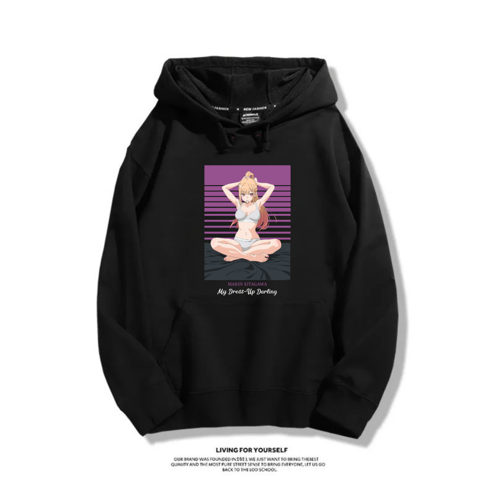 戀上換裝娃娃 秋冬新款 情侶裝連帽衛衣