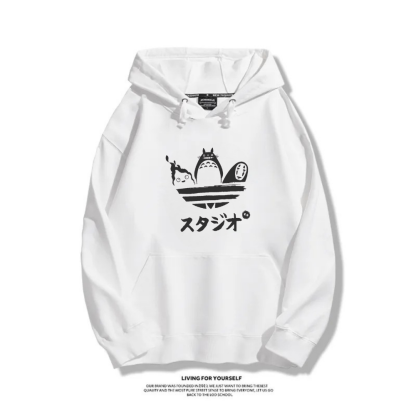 吉卜力龍貓 秋冬新款 親子情侶裝連帽衛衣