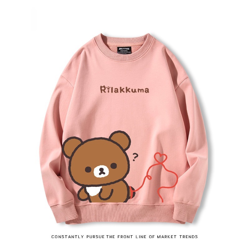 日系拉拉熊 秋冬新款 親子情侶裝圓領長袖