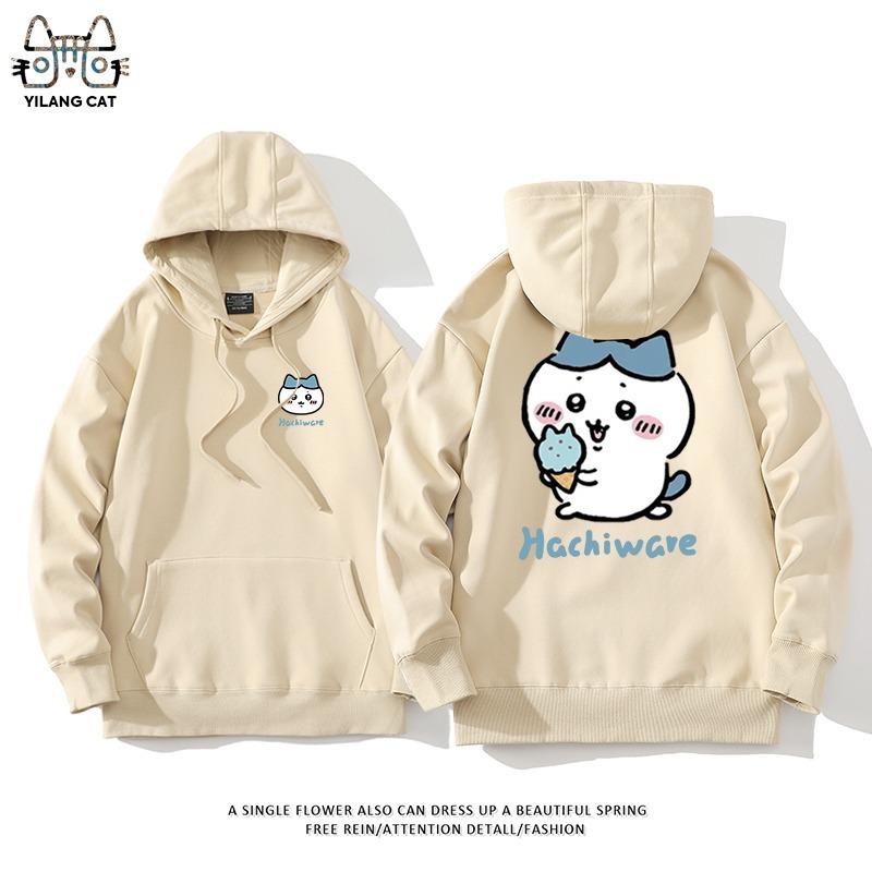 Chiikawa聯名衛衣2025秋冬新款親子情侶裝連帽衛衣