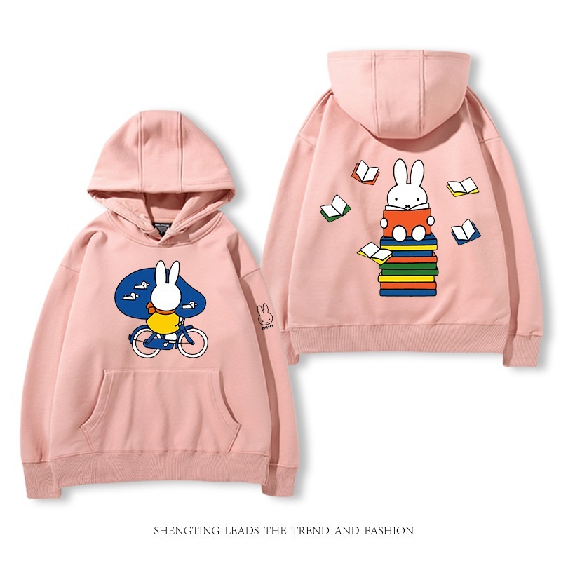 米菲聯名miffy兔 2025秋冬新款 親子情侶裝連帽衛衣