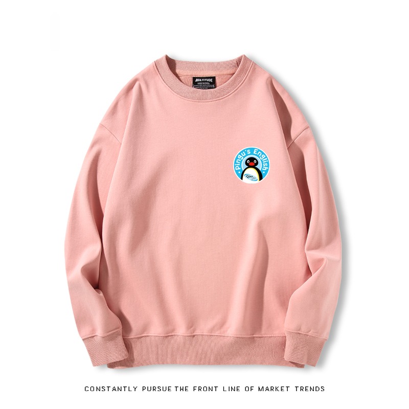 企鵝pingu 秋冬新款 親子情侶裝圓領長袖