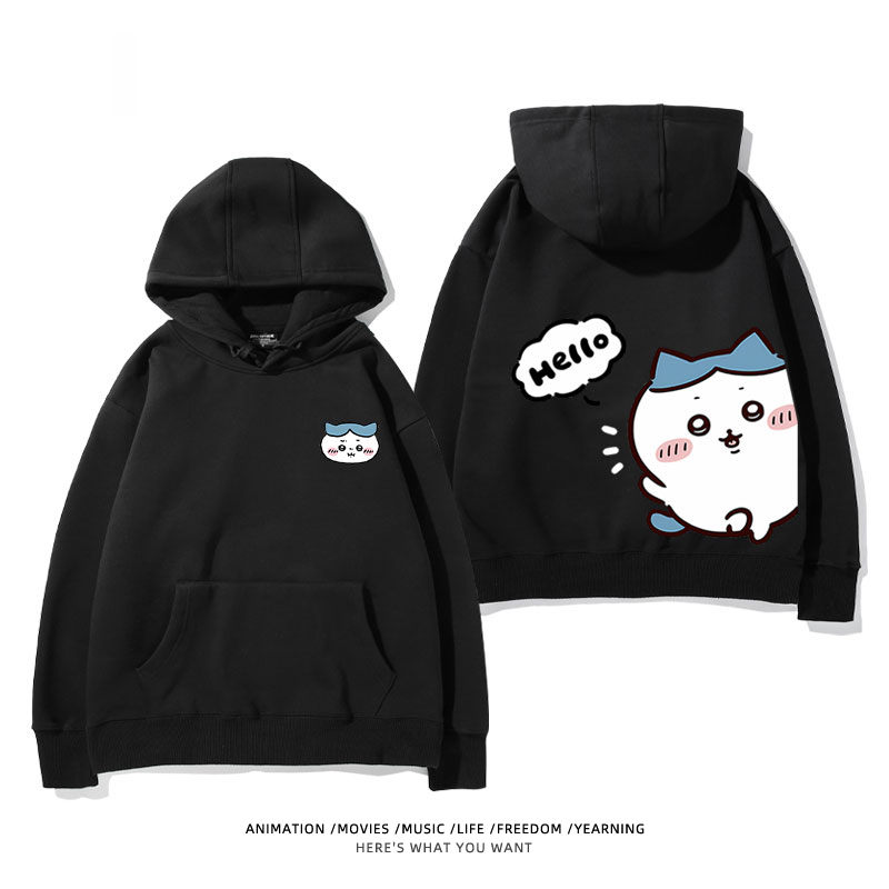 chiikawa 2024秋冬新款親子情侶裝薄絨款連帽衛衣