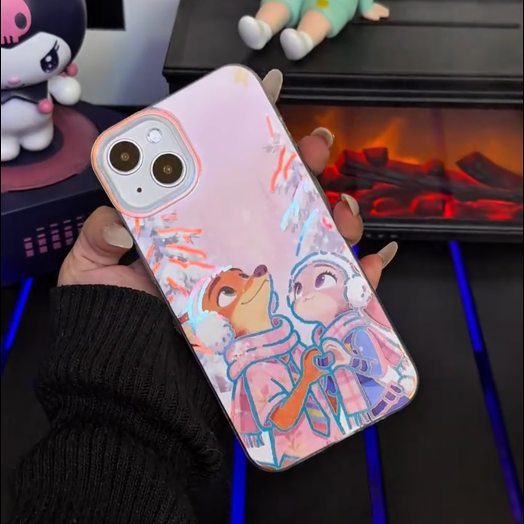 動物方城市極光金防摔手機殼