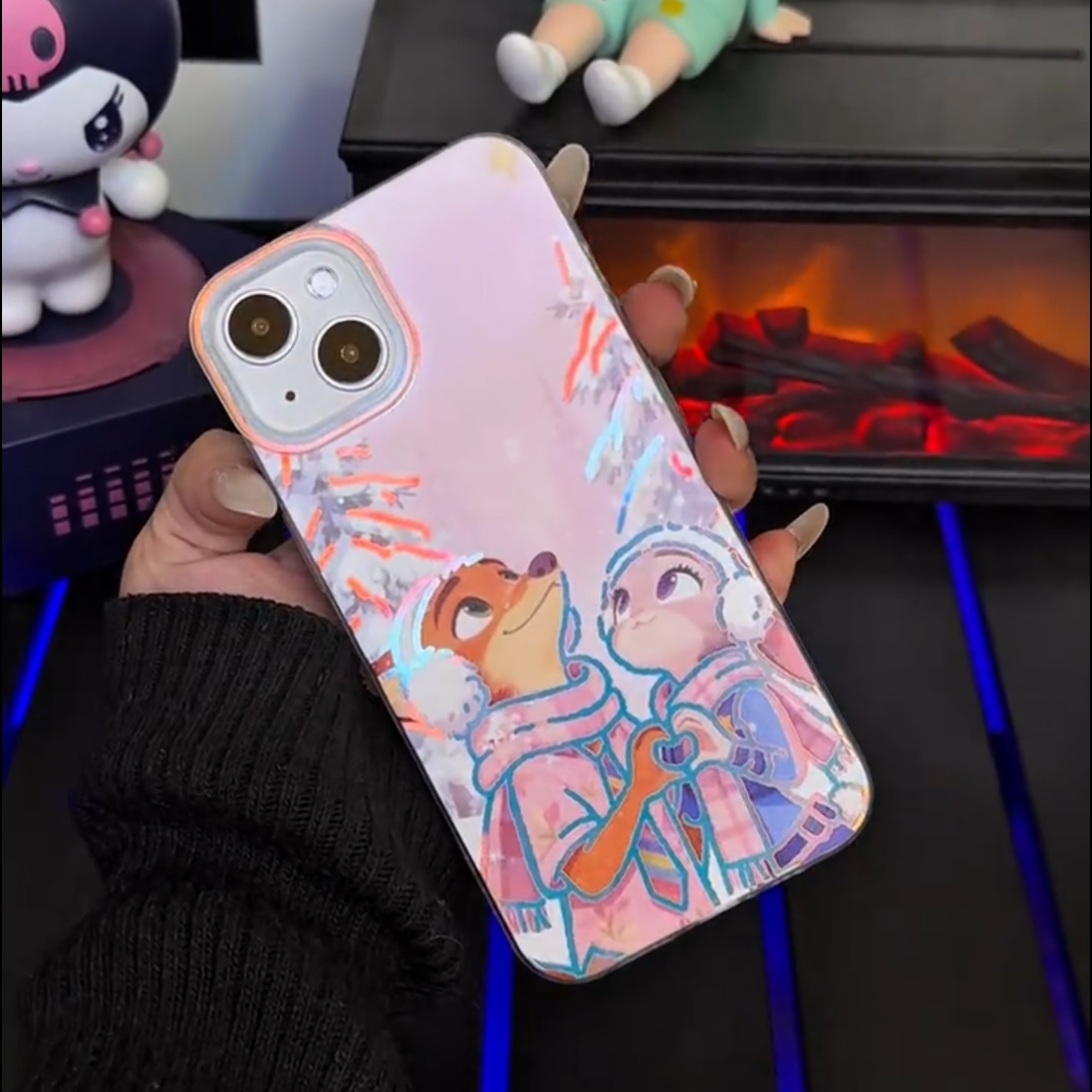 動物方城市極光金防摔手機殼