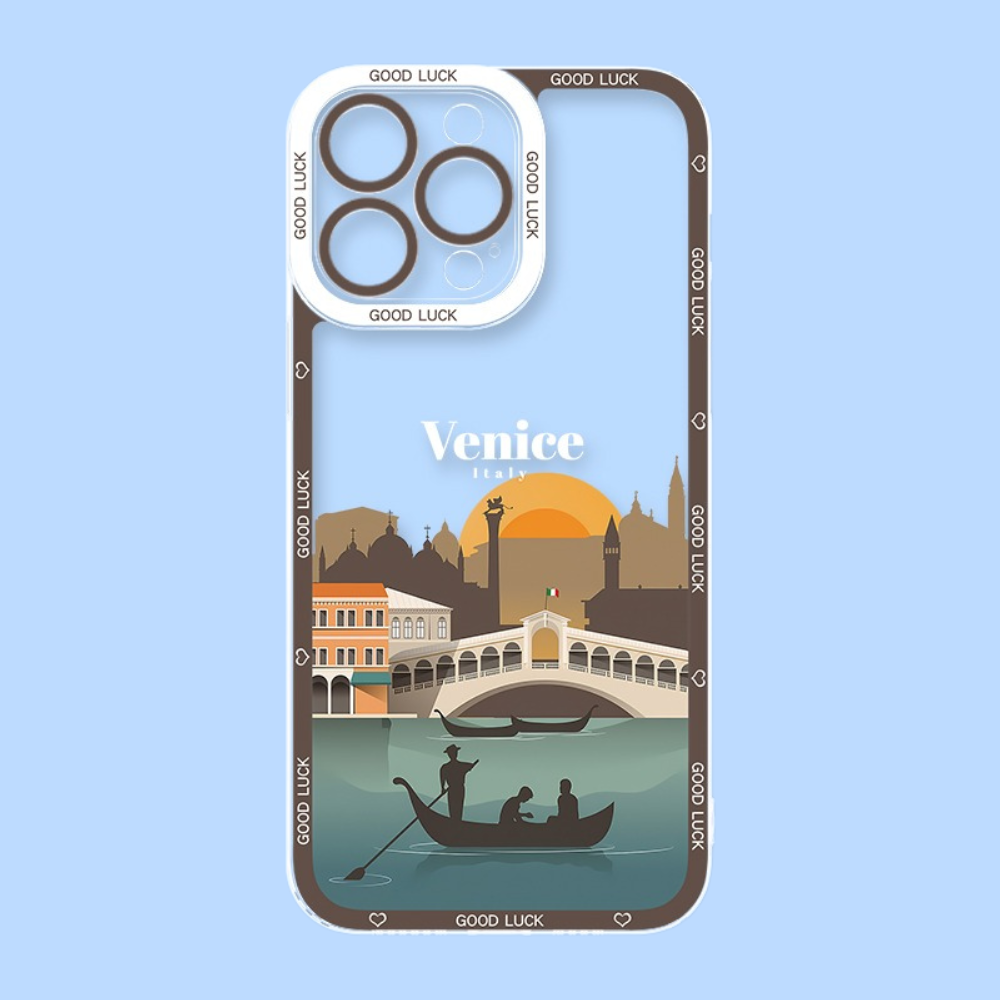 城市插畫天使眼透明防摔軟殼-ZUIHANG SHOP