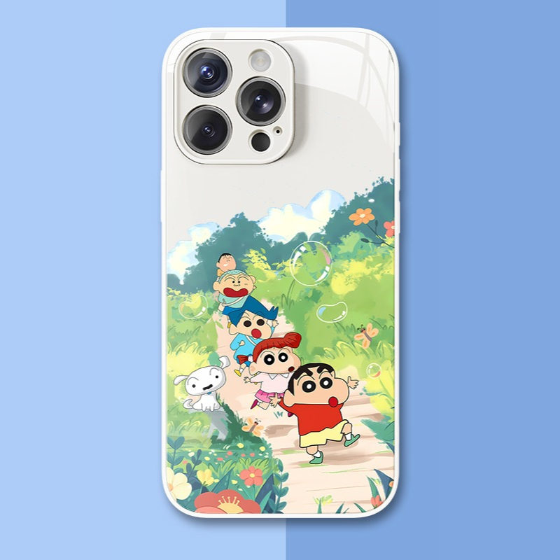 蠟筆小新新款高清全包防摔玻璃殼-ZUIHANG SHOP