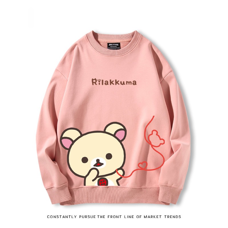 日系拉拉熊 秋冬新款 親子情侶裝圓領長袖