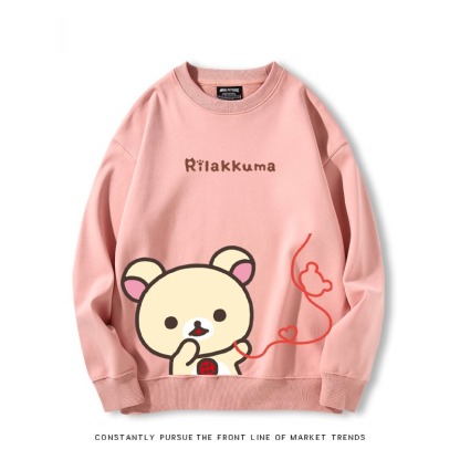 日系拉拉熊 秋冬新款 親子情侶裝圓領長袖