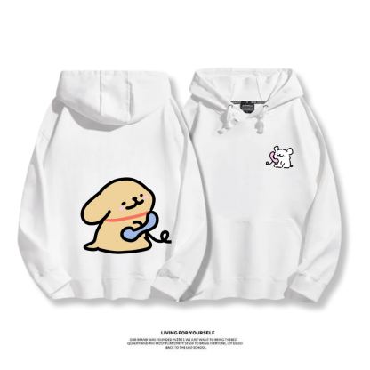 線條小狗 2025秋冬新款 親子情侶男女連帽衛衣