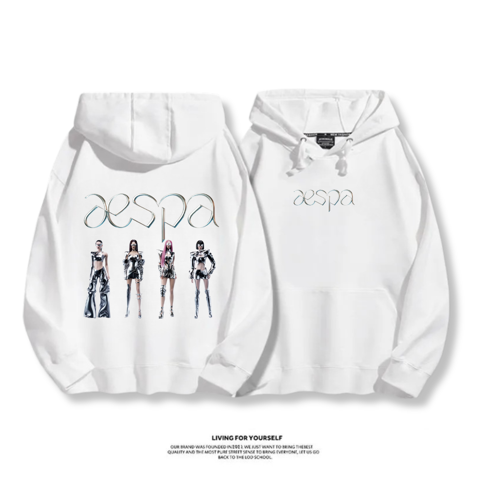 Aespa SYNK 2025秋冬新款 親子情侶男女連帽衛衣