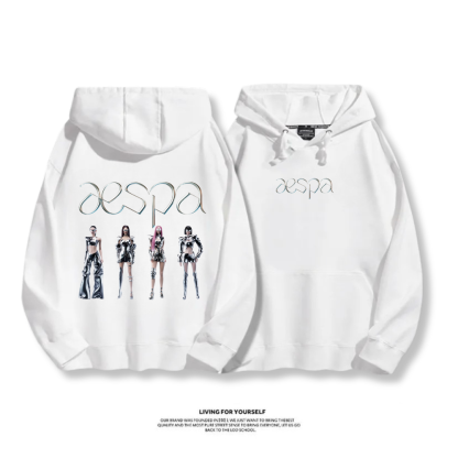 Aespa SYNK 2025秋冬新款 親子情侶男女連帽衛衣