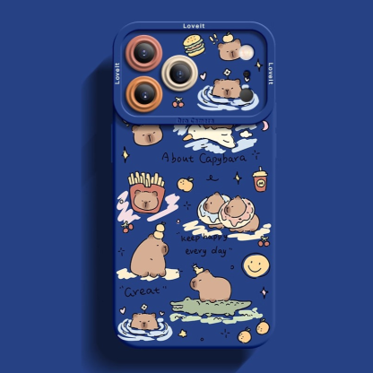 卡皮巴拉液態矽膠全包防摔軟殼