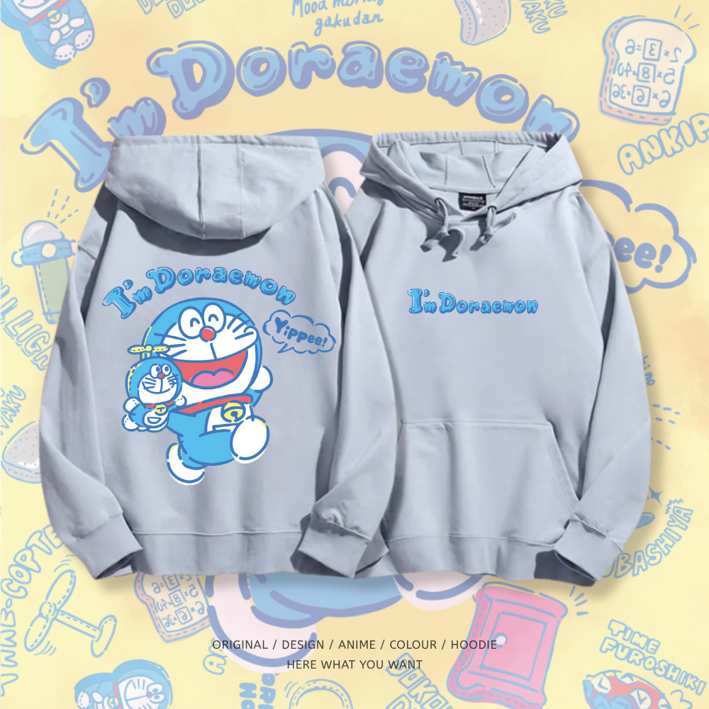 我是哆啦A夢 2025秋冬新款 親子情侶裝連帽衛衣