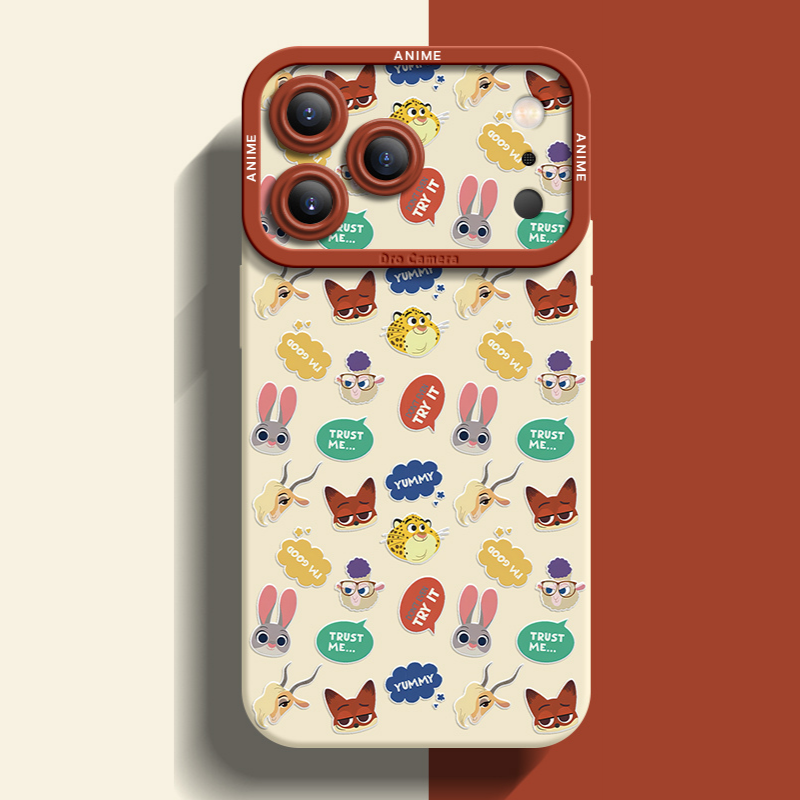 動物方城市液態矽膠全包防摔軟殼