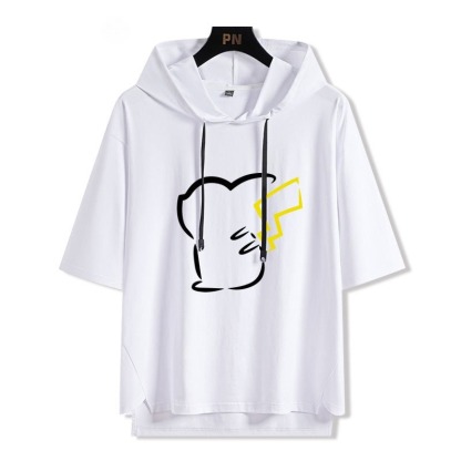 寶可夢新款 親子情侶男女款連帽短袖T恤-ZUIHANG SHOP