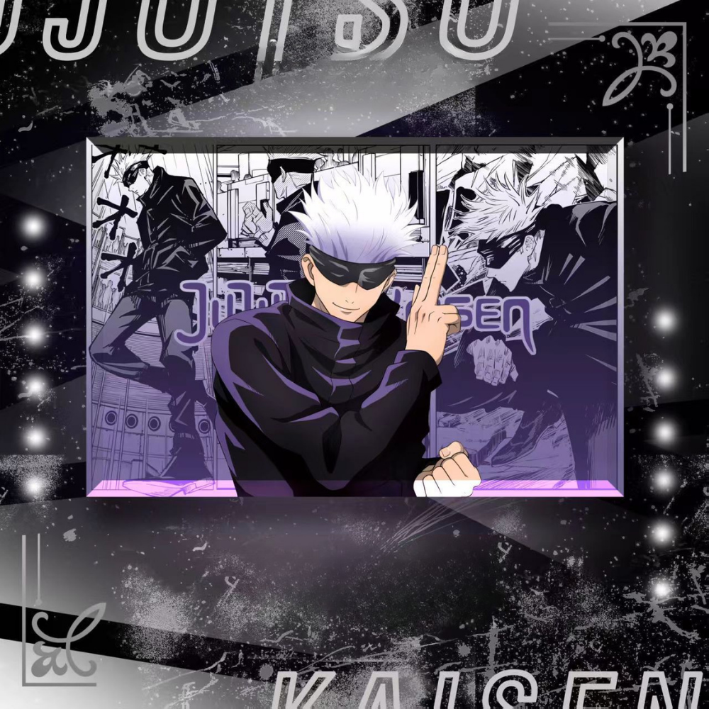 咒術迴戰透光水晶磚 附贈發光底座