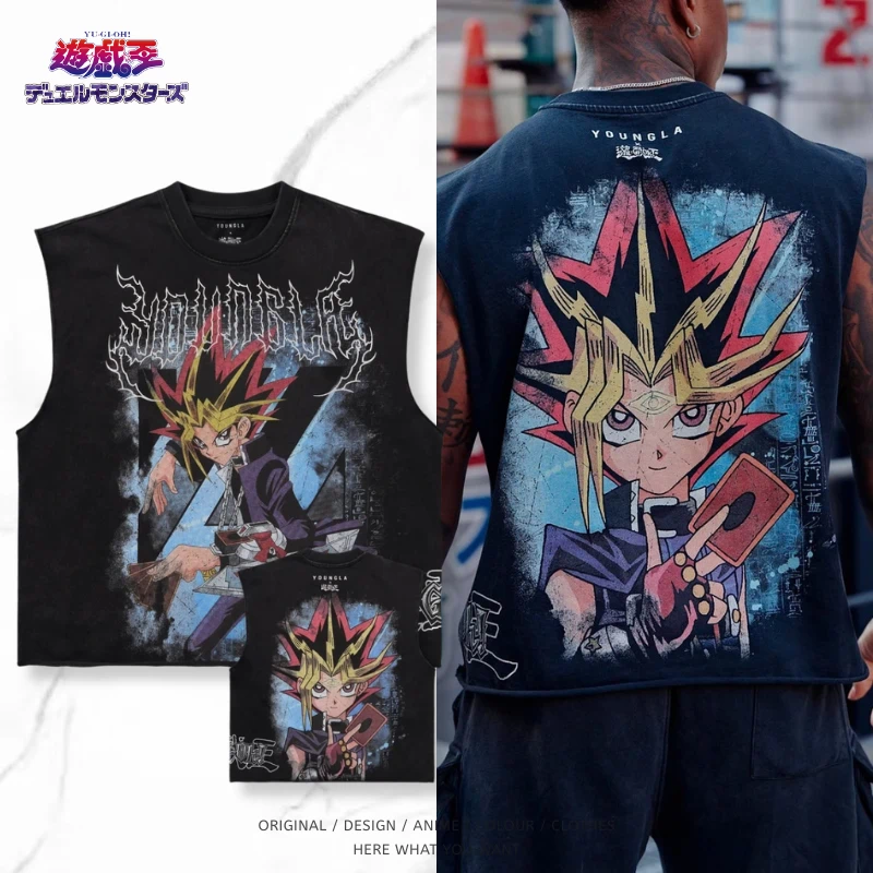 遊戲王 Yu-Gi-Oh! 男士健身背心｜運動休閒無袖上衣・健身房背心