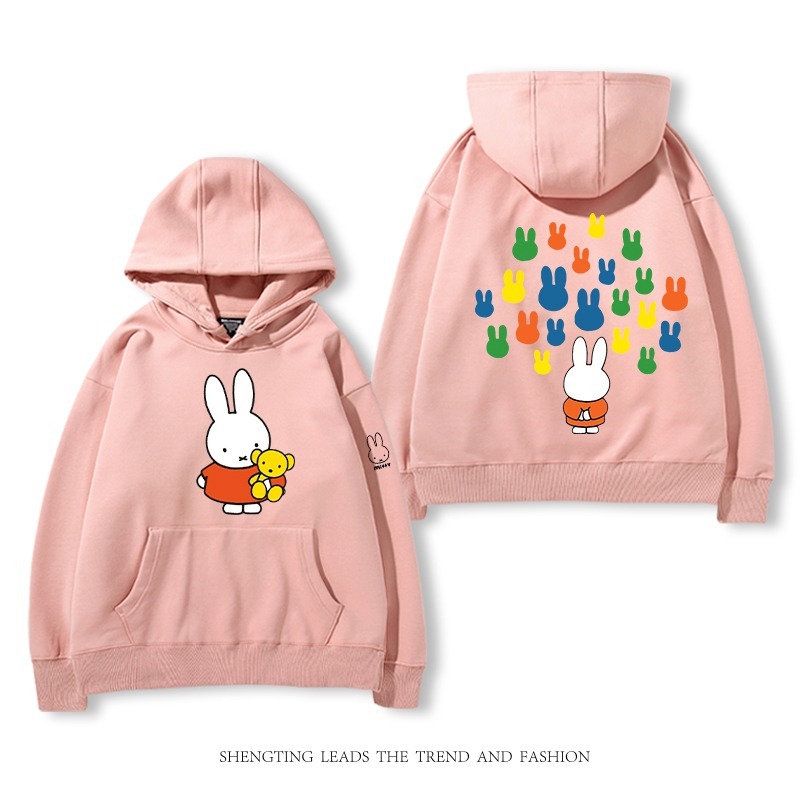 米菲聯名miffy兔 2025秋冬新款 親子情侶裝連帽衛衣