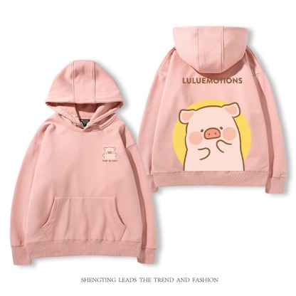 罐頭豬LULU 2025秋冬新款 親子情侶裝連帽衛衣