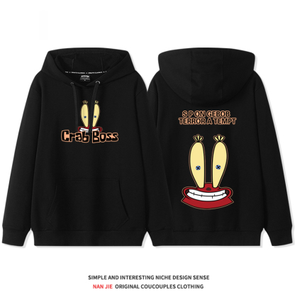海綿寶寶聯名 2025秋冬新款 親子情侶裝連帽衛衣