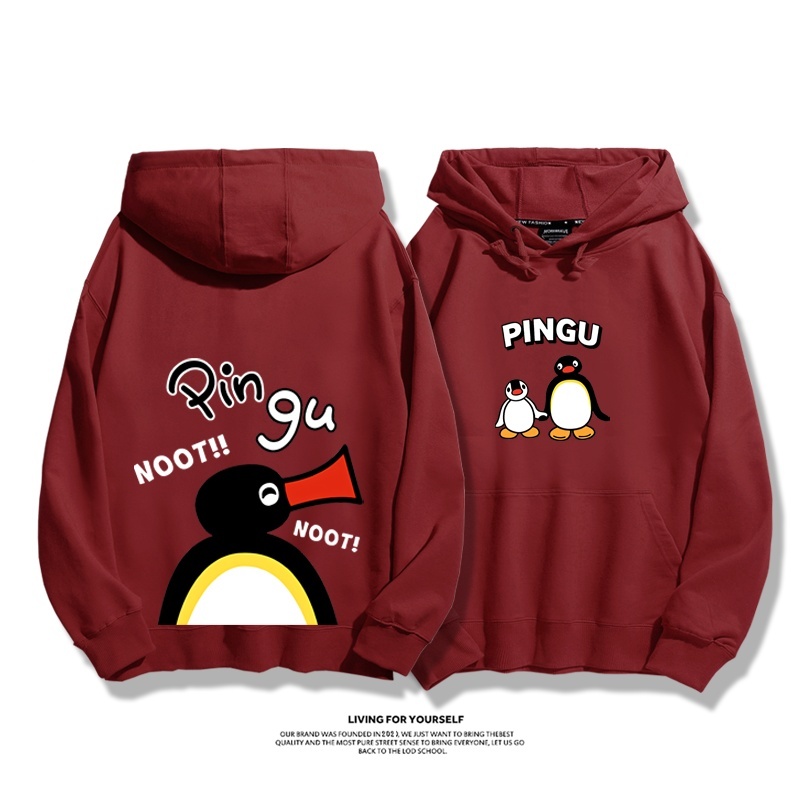 企鵝Pingu 2025秋冬新款 親子情侶男女連帽衛衣