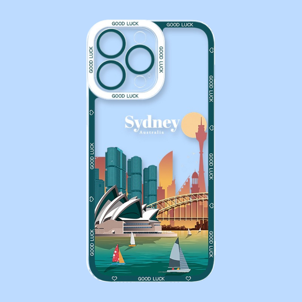 城市插畫天使眼透明防摔軟殼-ZUIHANG SHOP