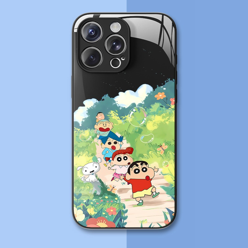 蠟筆小新新款高清全包防摔玻璃殼-ZUIHANG SHOP