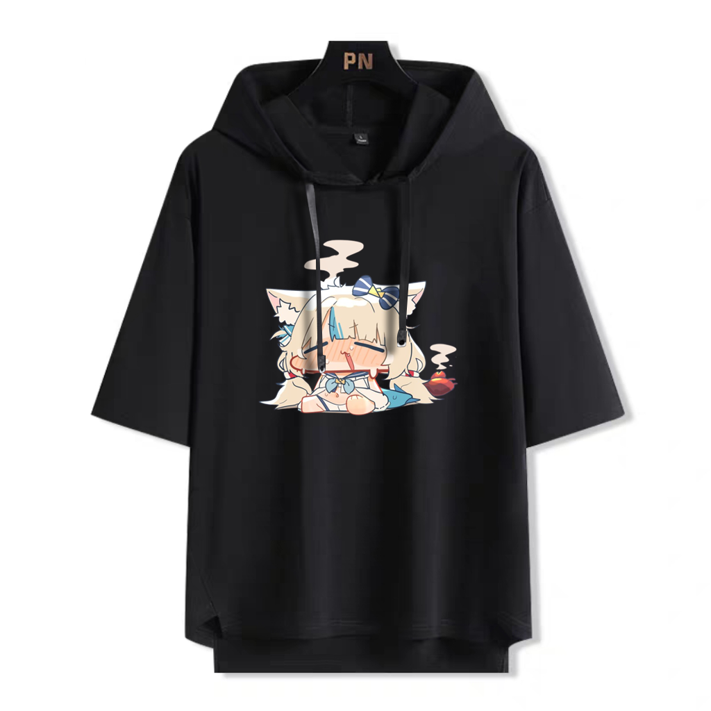 YouTuber 虛擬主播 Sameko Saba 鯊魚子 連帽短袖T恤-ZUIHANG SHOP