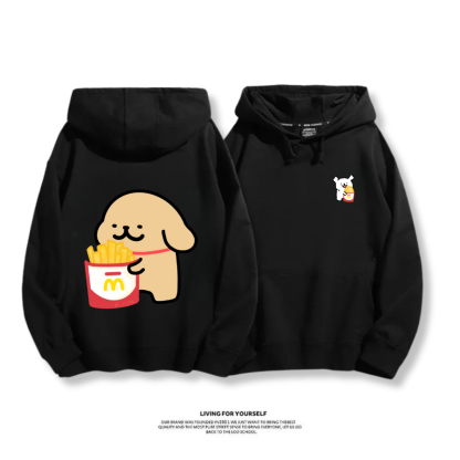 線條小狗 2025秋冬新款 親子情侶男女連帽衛衣