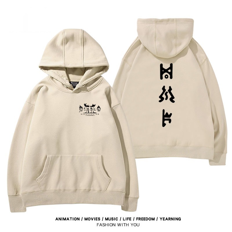 暗黑破壞神 秋冬新款 親子情侶裝連帽衛衣