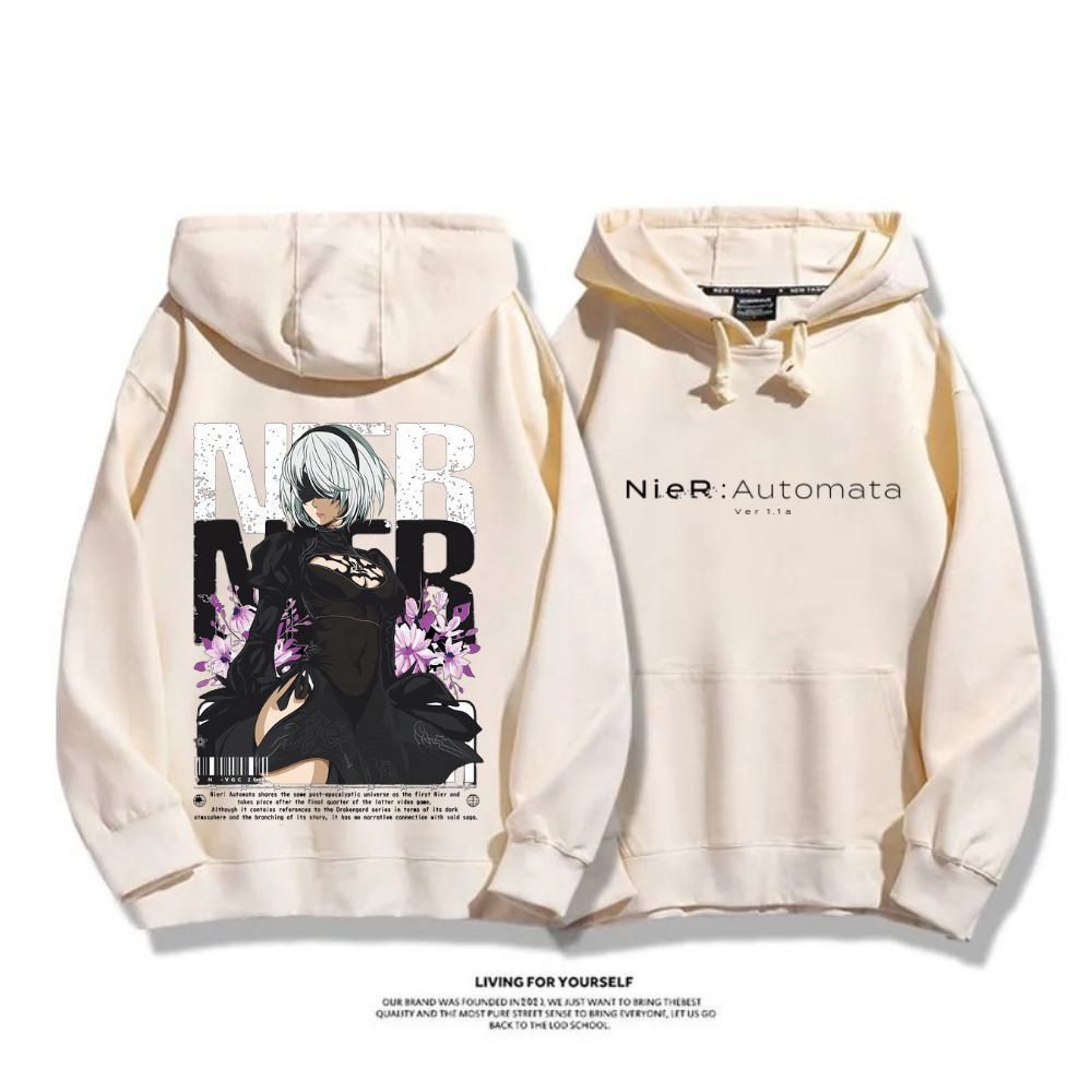 尼爾自動人形 秋冬新款 親子情侶裝連帽衛衣