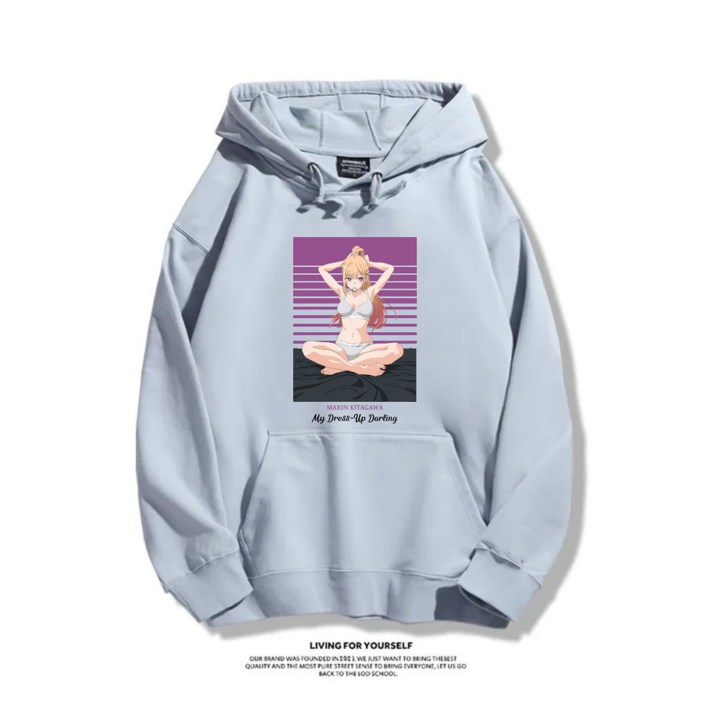 戀上換裝娃娃 秋冬新款 情侶裝連帽衛衣