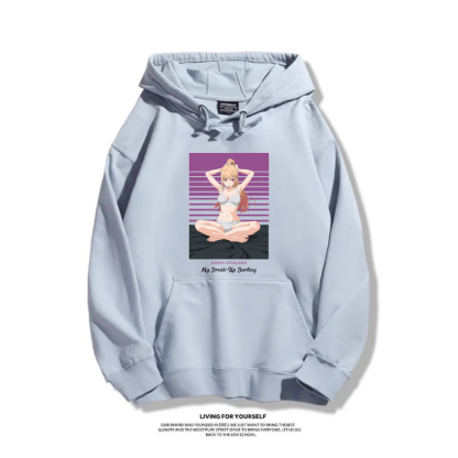 戀上換裝娃娃 秋冬新款 情侶裝連帽衛衣