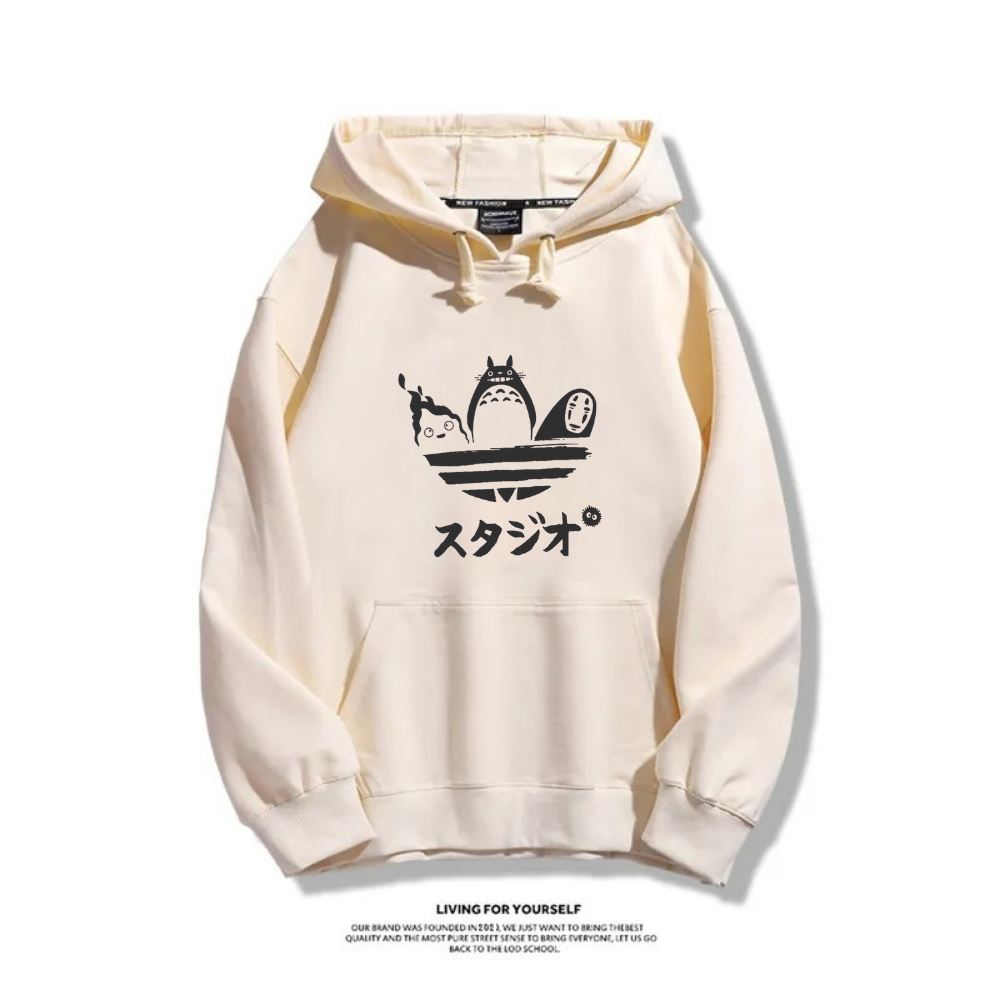 吉卜力龍貓 秋冬新款 親子情侶裝連帽衛衣