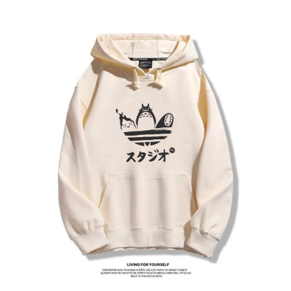 吉卜力龍貓 秋冬新款 親子情侶裝連帽衛衣