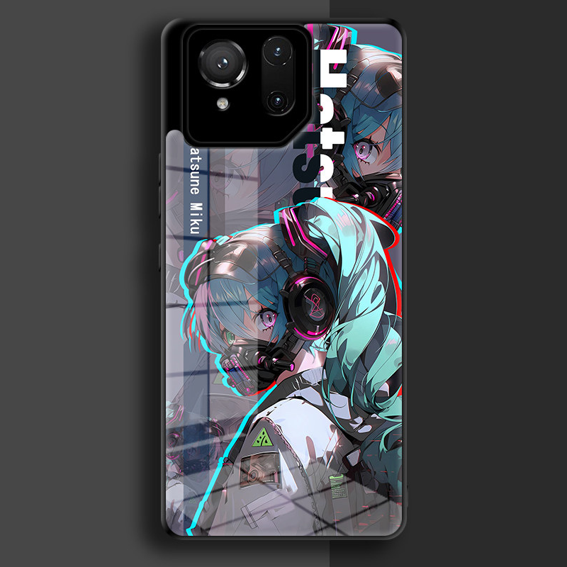ROG初音未來鋼化玻璃手機殼
