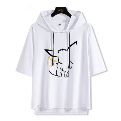 寶可夢新款 親子情侶男女款連帽短袖T恤-ZUIHANG SHOP