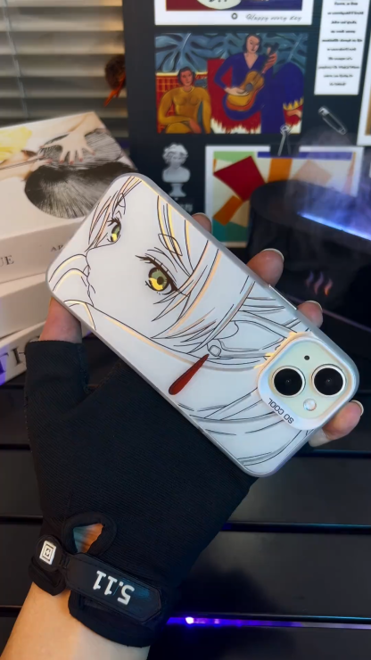 芙莉蓮彩銀線條漸變防摔手機殼