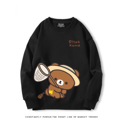 日系拉拉熊 秋冬新款 親子情侶裝圓領長袖