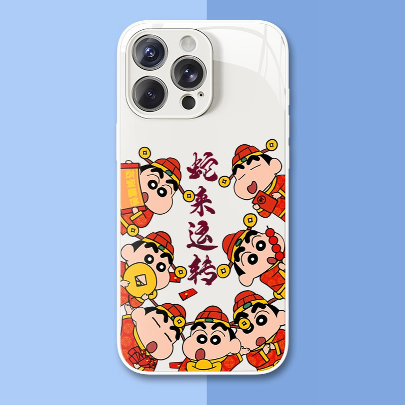 蠟筆小新新款高清全包防摔玻璃殼-ZUIHANG SHOP