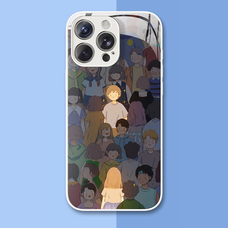 情侶系列新款高清全包防摔玻璃殼-ZUIHANG SHOP