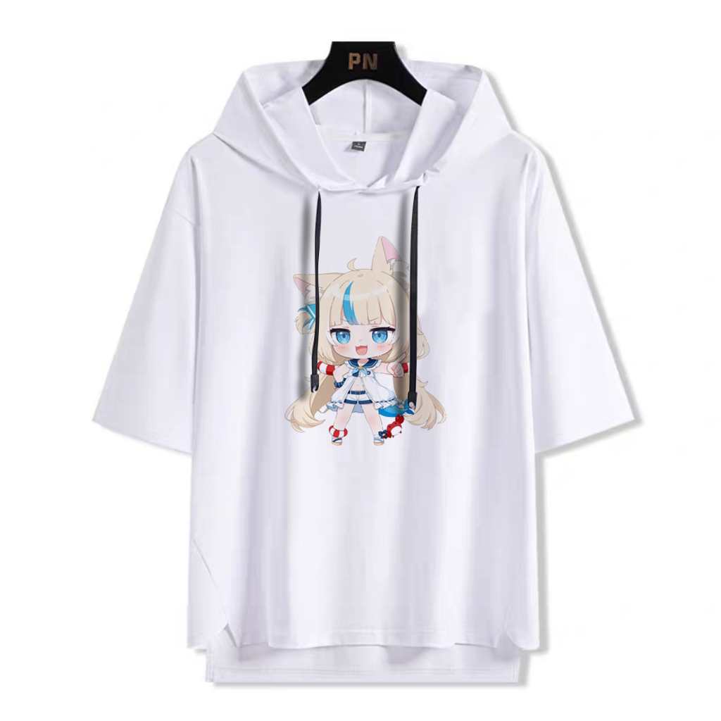 YouTuber 虛擬主播 Sameko Saba 鯊魚子 連帽短袖T恤-ZUIHANG SHOP