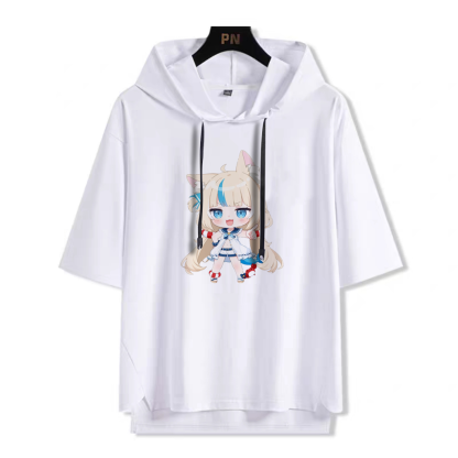 YouTuber 虛擬主播 Sameko Saba 鯊魚子 連帽短袖T恤-ZUIHANG SHOP