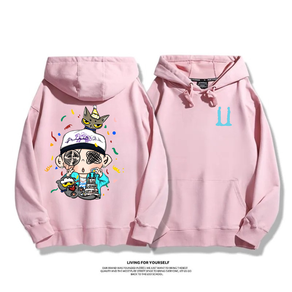 GD權志龍 2025秋冬新款 親子情侶男女連帽衛衣