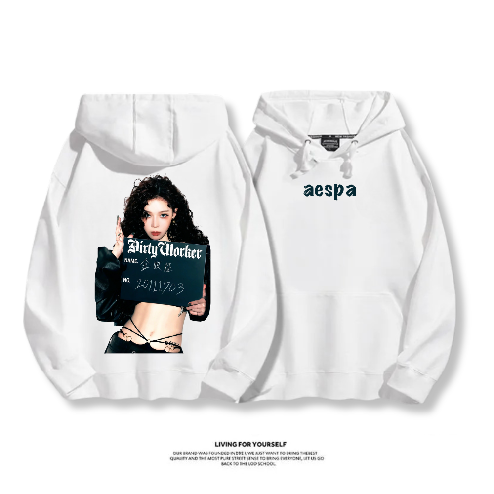 Aespa SYNK 2025秋冬新款 親子情侶男女連帽衛衣